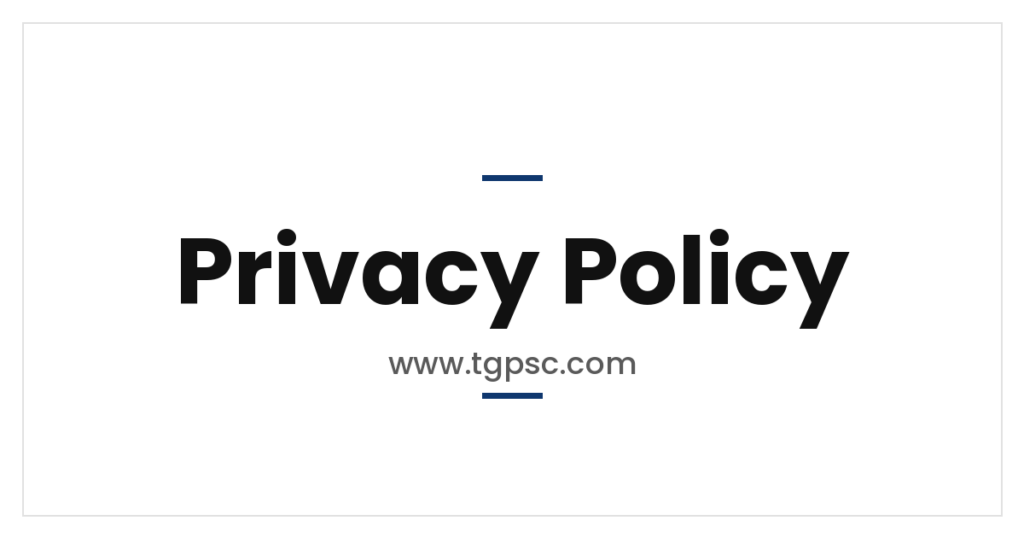 TGPSC.com privacy policy